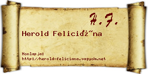 Herold Feliciána névjegykártya